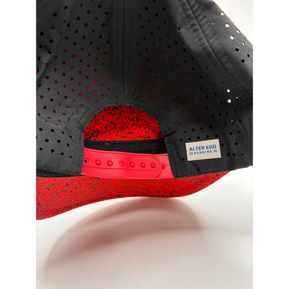 Alter Ego Running Hat Men's Adjustable Black Red Palm Tree Mesh - Picture 3 of 5
